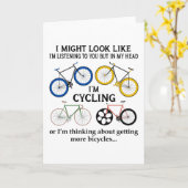 Fietsen lijkt het alsof ik naar je luister kaart (Gele Bloem)