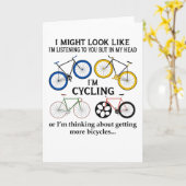 Fietsen lijkt het alsof ik naar je luister kaart (Gele Bloem)