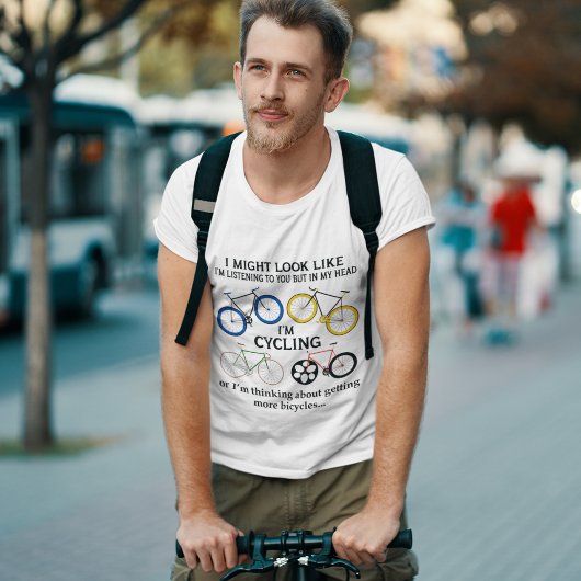 Fietsen lijkt het alsof ik naar je luister t-shirt