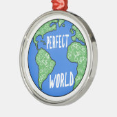 fietsen maken een perfecte wereld metalen ornament (Links)