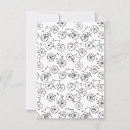  fietsen maken kunst patroon op maat bedankkaart (Voorkant)