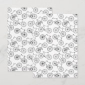  fietsen maken kunst patroon op maat bedankkaart (Voorkant / Achterkant)