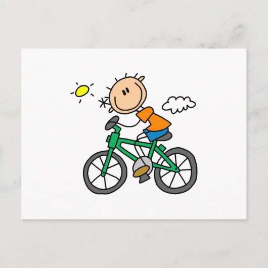 Fietsen - Man Briefkaart (Voorkant)