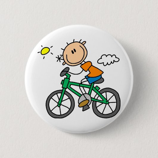 Fietsen - Man Ronde Button 5,7 Cm (Voorkant)