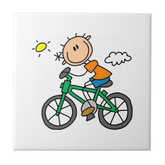 Fietsen - Man Tegeltje (Voorkant)