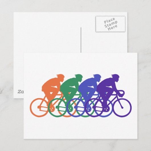Fietsen (mannelijk) briefkaart (Voorkant / Achterkant)