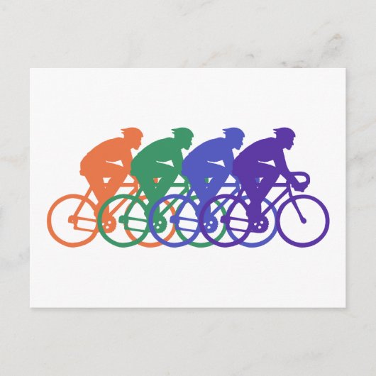 Fietsen (mannelijk) briefkaart (Voorkant)