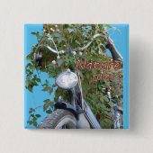 Fietsen met Clematis Square Button (Voorkant)