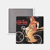Fietsen met de bijnaam "The Cowboy" Bicycle Magneet (Voorkant / Achterkant)