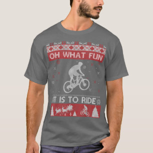 Fietsen met een mountainbiking Oh, wat een prettig T-shirt
