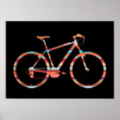 fietsen met gestreepte fiets poster (Voorkant)