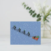 Fietsen met gevouwen Wenskaart Briefkaart (Staand voorkant)