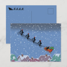 Fietsen met gevouwen Wenskaart