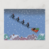 Fietsen met gevouwen Wenskaart Briefkaart (Voorkant)