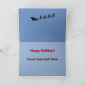 Fietsen met gevouwen Wenskaart Kaart (Binnen)