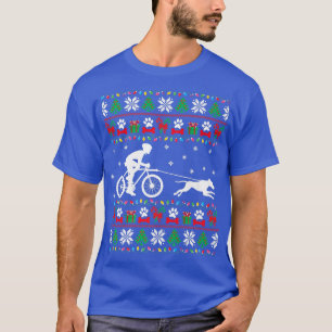 Fietsen met honden lelijk kersttrui Xm T-shirt