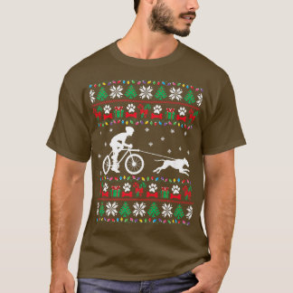 fietsen met honden met een lelijke kerstbeker Xm T-shirt
