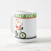 Fietsen met Kerst Koffiemok (Voorkant links)