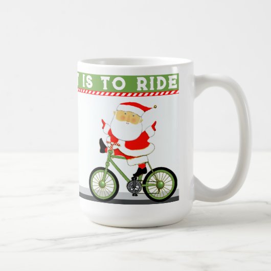 Fietsen met Kerst Koffiemok (Rechts)