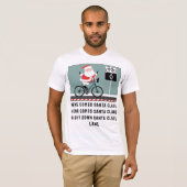 Fietsen met kerst T-shirt (Voorkant volledig)
