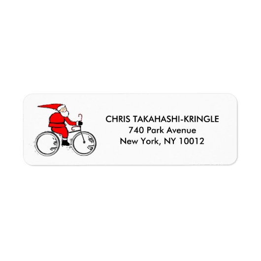 Fietsen met Kerstmis Etiket (Voorkant)