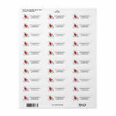 Fietsen met Kerstmis Etiket (Full Sheet)