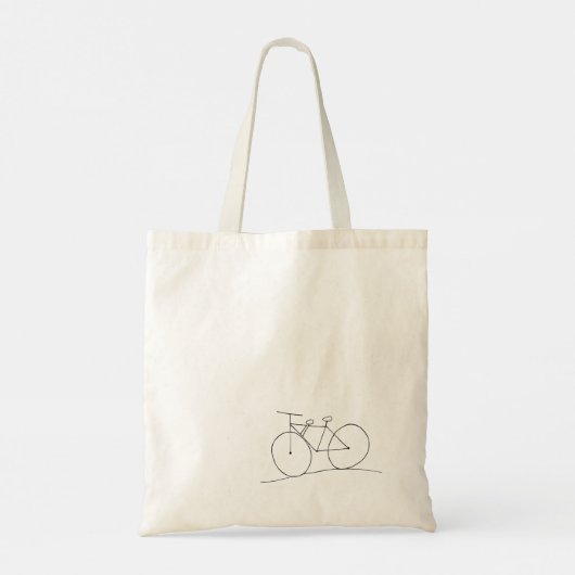 Fietsen met Kinderen Canvas tas (Achterkant)