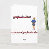 Fietsen met roze, gelukkige verjaardagskaart kaart (Achterkant)