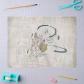 fietsen met rozen mand tissuepapier (Craft)