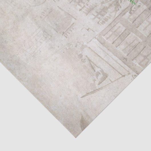  fietsen met rozen mand tissuepapier (Detail)