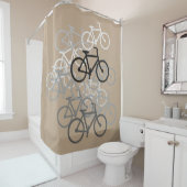 Fietsen...met uw achtergrondkleur. douchegordijn (In situ)