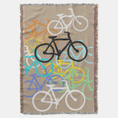 Fietsen... met uw eigen achtergrondkleur deken (Voorkant Verticaal)