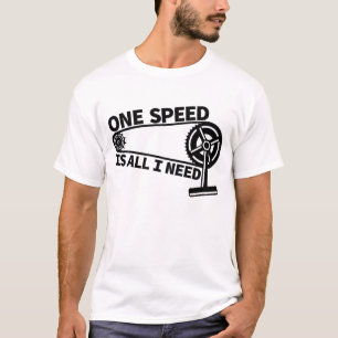 Fietsen met vast vistuig met één snelheid t-shirt