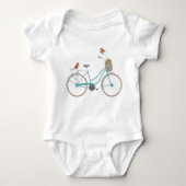 Fietsen met vogels romper (Voorkant)