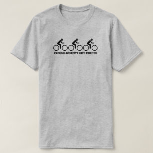 Fietsen met vrienden heeft voordelen t-shirt
