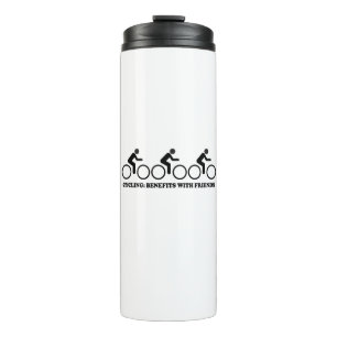 Fietsen met vrienden heeft voordelen thermosbeker