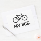 Fietsen, Mijn 365 Rechthoekige Sticker (Envelop)