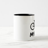 Fietsen, Mijn 365 Tweekleurige Koffiemok (Center)