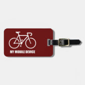 Fietsen, mijn mobiele apparaat bagagelabel (Voorkant horizontaal)