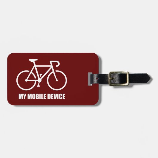 Fietsen, mijn mobiele apparaat bagagelabel (Voorkant horizontaal)
