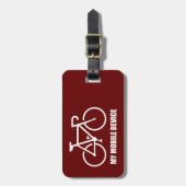 Fietsen, mijn mobiele apparaat bagagelabel (Voorkant verticaal)