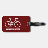 Fietsen, mijn mobiele apparaat bagagelabel (Achterkant horizontaal)