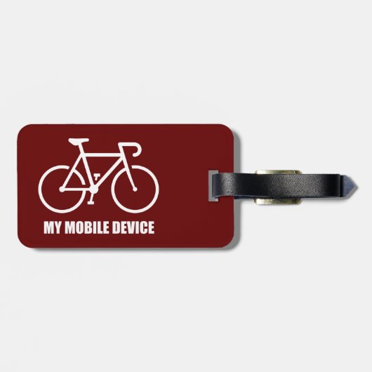Fietsen, mijn mobiele apparaat bagagelabel (Achterkant horizontaal)
