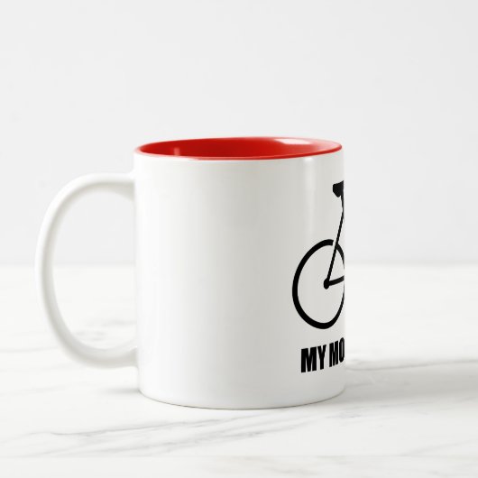 Fietsen, mijn mobiele apparaat tweekleurige koffiemok (Links)