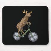 Fietsen Moose Gift Mannen Vrouwen Moose Muismat (Voorkant)