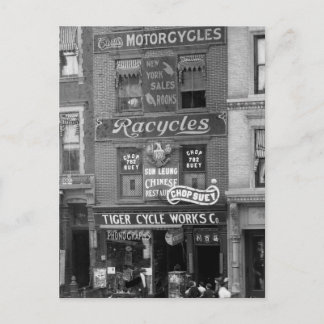 Fietsen, motorfietsen en Chop Suey, begin jaren 19 Briefkaart