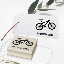 Fietsen - Mountain Bike Sports met je eigen tekst Rubberstempel