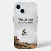 Fietsen/mountainbiker op pad Personaliseren Case-Mate iPhone Case (Achterkant)