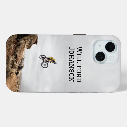 Fietsen/mountainbiker op pad Personaliseren Case-Mate iPhone Case (Achterkant (horizontaal))