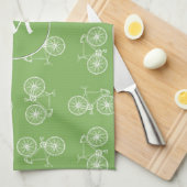 Fietsen naadloos patroon theedoek (Quarter Fold)